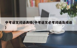 中考语文词语表格(中考语文必考词语及成语)